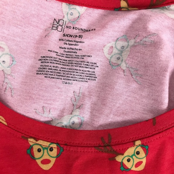 NO BOUNDARIES 2 GINGER MAN & REINDEER TOP - Picture 4 of 5